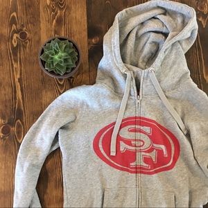 PINK - SF Hoodie - Grey Zip -M